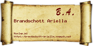 Brandschott Ariella névjegykártya